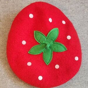 Hot Topic Strawberry Beret Hat